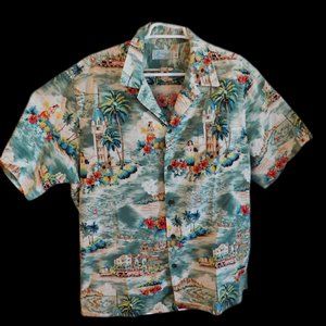 XL Mens Kole Kole Hawaiian Shirt - Honolulu/Hula Dancer